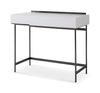 Gillmore Space Alberto Dressing Table Grey With Dark Chrome Accent