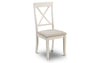 Julian Bowen Davenport Ivory Round Pedestal Oak Dining Set