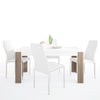 Axton Bronxdale 160 cm Dining Table + 6 Milan High Back Chair White