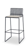 Gillmore Space Finn Bar Stool Natural Upholstered & Black Frame