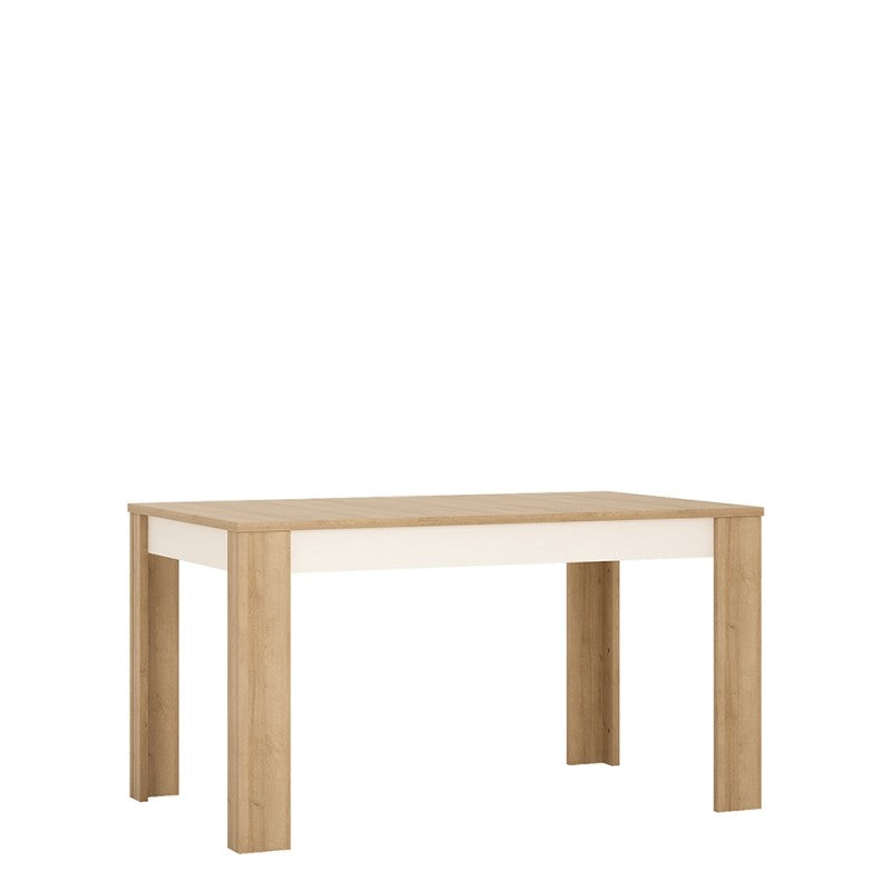 Axton Woodlawn Small Extending Dining Table 90/180cm + 4 Milan High Back Chair Dark Brown