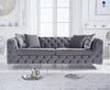 Alegra Grey Velvet 3 Seater Sofa