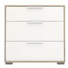 Axton Clason Chest of 3 Drawers In White and Oak