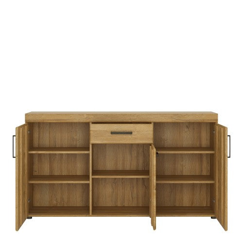 Axton Bronxwood 3 Door 1 Drawer Sideboard in Grandson Oak