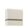 Axton Norwood Living 1 Door Wall Cupboard (front trim) In White With A Truffle Oak Trim