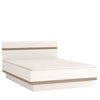 Axton Norwood Bedroom Kingsize Bed In White With An Oak Trim With Lift Up Function