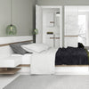 Axton Norwood Bedroom Double Bed In White With A Truffle Oak Trim