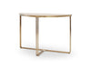 Gillmore Space Finn Demi Lune Console Table Pale Oak Top & Brass Frame