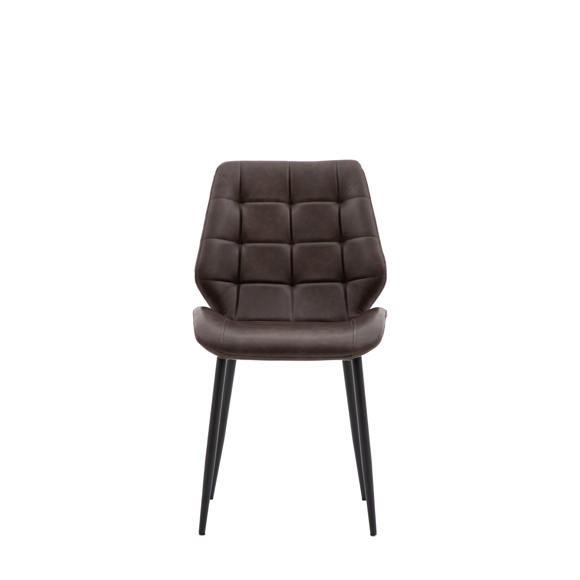 Mayfield Milo Modern Dining Chair Black Metal Legs (Pair)