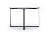 Gillmore Space Finn Demi Lune Console Table White Marble Top & Black Frame