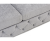 Alegra Grey Plush 3 Seater Sofa