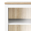 Axton Blauzes Display Cabinet Glazed 2 Doors in White and Oak