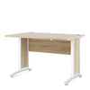 Axton Trinity Desk 120 cm In Oak With White Legs