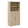 Axton Trinity Bookcase 4 Shelves with 2 Doors in Oak