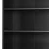 Axton Trinity Bookcase 5 Shelves With 2 Drawers And 2 Doors In Black Woodgrain