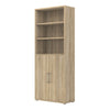 Axton Trinity Bookcase 5 Shelves with 2 Doors in Oak