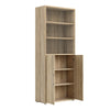 Axton Trinity Bookcase 5 Shelves with 2 Doors in Oak