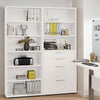 Axton Trinity Bookcase 5 Shelves in White