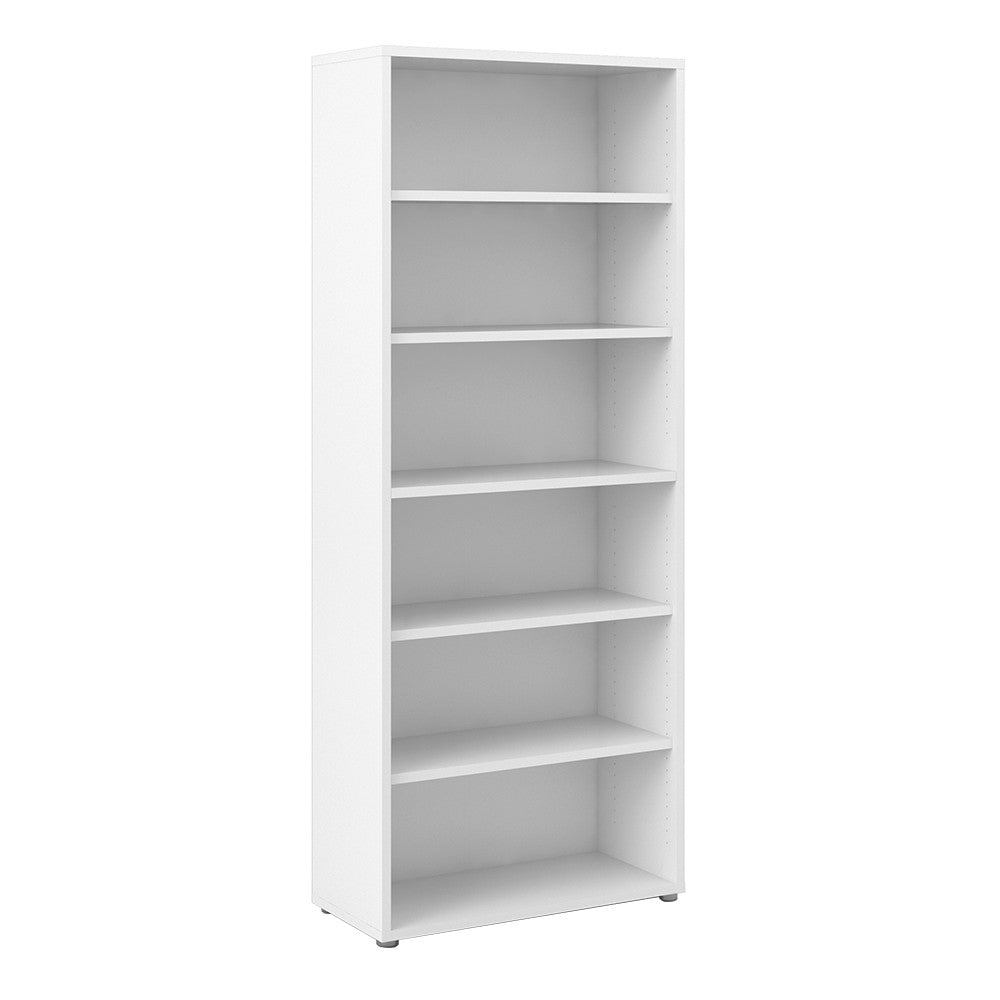 Axton Trinity Bookcase 5 Shelves in White