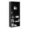 Axton Trinity Bookcase 5 Shelves in Black woodgrain