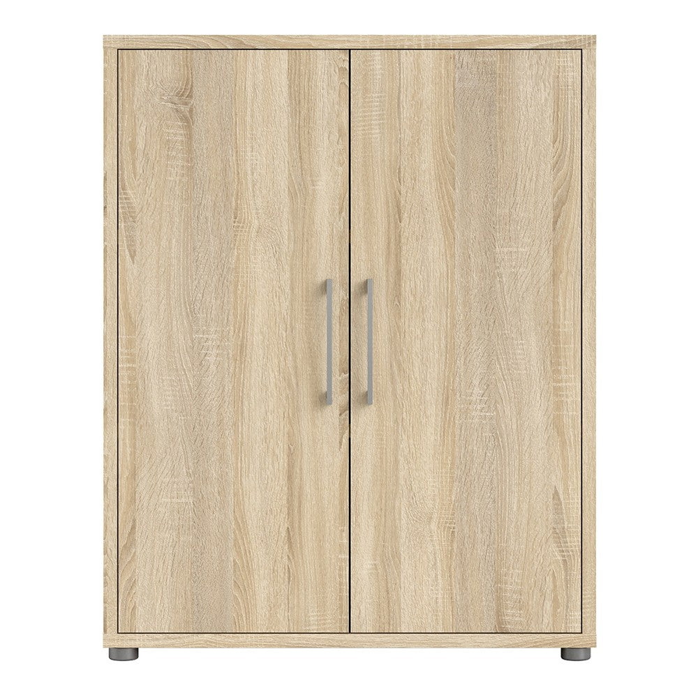 Axton Trinity Bookcase 2 Shelves with 2 Doors in Oak