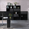 Axton Trinity Bookcase 2 Shelves in Black woodgrain