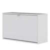 Axton Choctaw Shoe Cabinet with 1 Tilting Door And 2 Layers In White