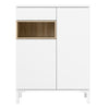 Axton Blauzes Sideboard 2 Door 1 Drawer In White And Oak