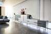 Gillmore Space Alberto Door & Drawer Combination Sideboard White With Brass Accent