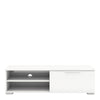 Axton Throggs TV Unit 1 Drawers 2 Shelf In White High Gloss