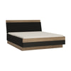 Axton Harding 180 cm Double Bed In Stirling Oak With Matt Black Fronts