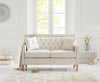 Casa Bella 2 Seater Ivory Fabric Sofa with Cushions