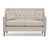 Casa Bella 2 Seater Ivory Fabric Sofa with Cushions