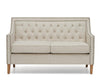 Casa Bella 2 Seater Ivory Fabric Sofa with Cushions