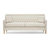 Casa Bella Ivory Fabric 3 Seater Sofa