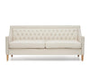 Casa Bella Ivory Fabric 3 Seater Sofa