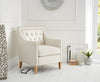 Casa Bella Ivory Fabric Armchair
