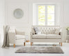 Casa Bella Ivory Fabric Armchair