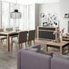Axton Morris Extending Dining Table in Lefkas Oak With Matt Black Fronts