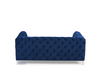 Alegra Blue Plush 2 Seater Sofa