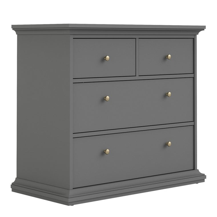 Axton Westchester Chest of 4 Drawers In Matt Grey