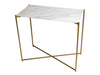 Gillmore Space Iris Small Console Table White Marble Top