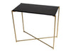 Gillmore Space Iris Small Console Table Black Marble Top