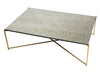 Gillmore Space Iris Rectangle Coffee Table Antiqued Glass Top