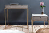 Gillmore Space Iris Square Plant Stand Weathered Oak Drawer 