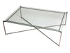 Gillmore Space Iris Rectangle Coffee Table Clear Glass Top 