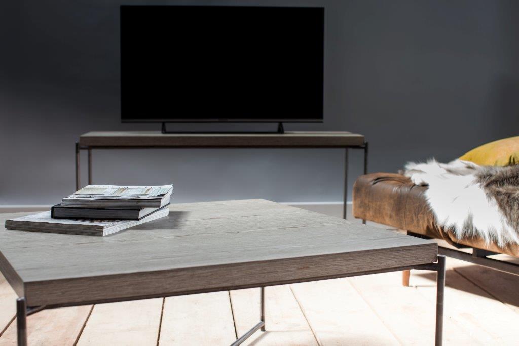 Gillmore Space Iris Rectangle Coffee Table Weathered Oak Top