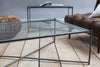 Gillmore Space Iris Rectangle Coffee Table Clear Glass Top 