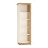 Axton Woodlawn Bookcase (LH) In Riviera Oak/White High Gloss