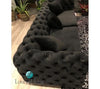 Alegra Black Velvet 3 Seater Sofa